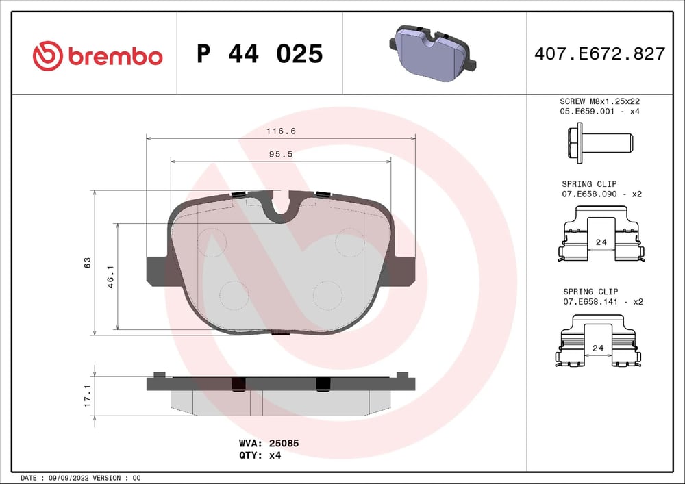 BREMBO P 44 025 Fren Balatası LR015577 uygun fiyat hızlı kargo