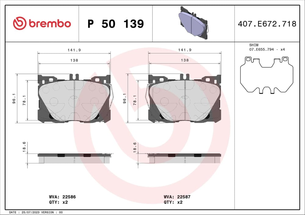 BREMBO P50139 Fren Balatası 0004204900 uygun fiyat hızlı kargo