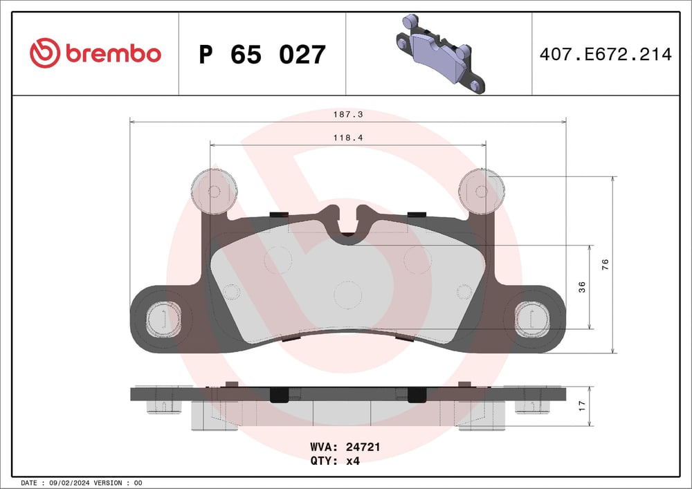 BREMBO P 65 027 Fren Balatası 7P0698451 uygun fiyat hızlı kargo