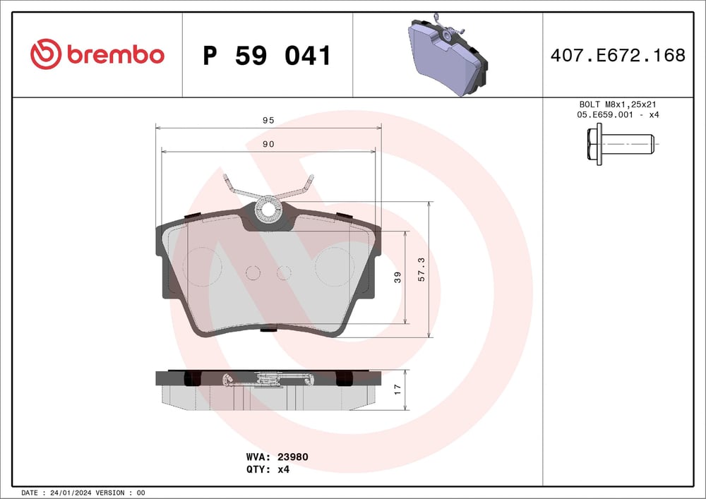 BREMBO P 59 041 Fren Balatası 0006000620052 uygun fiyat hızlı kargo