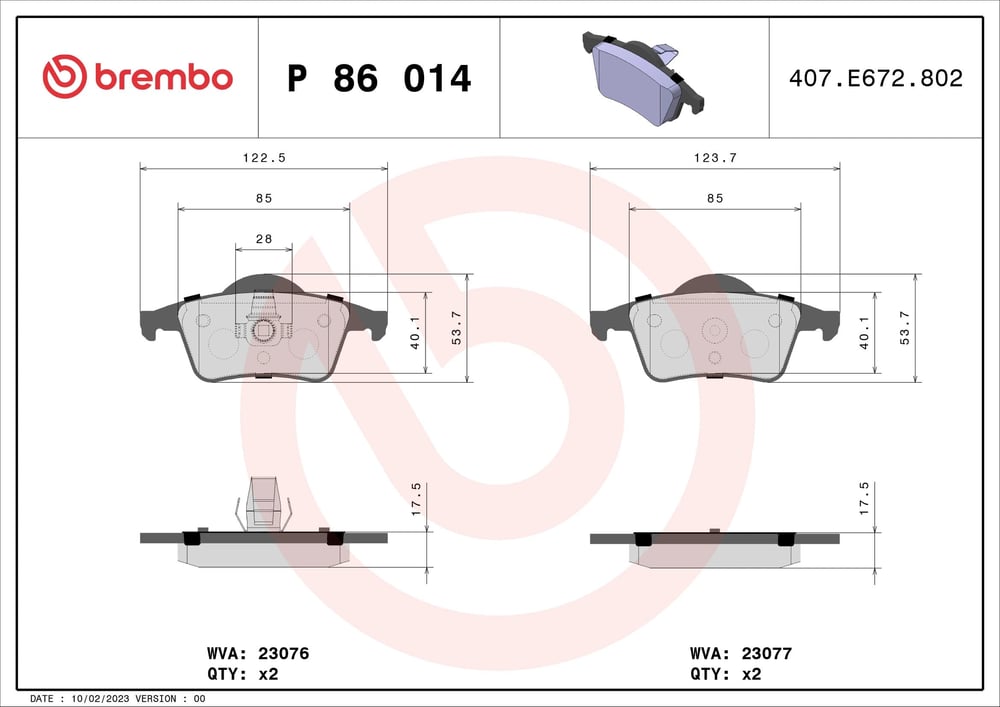 BREMBO P 86 014 Fren Balatası 272399 uygun fiyat hızlı kargo