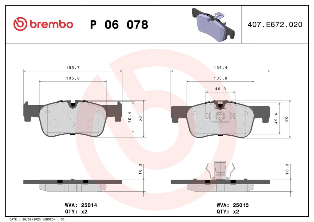 BREMBO P 06 078 Fren Balatası 34116850567 uygun fiyat hızlı kargo