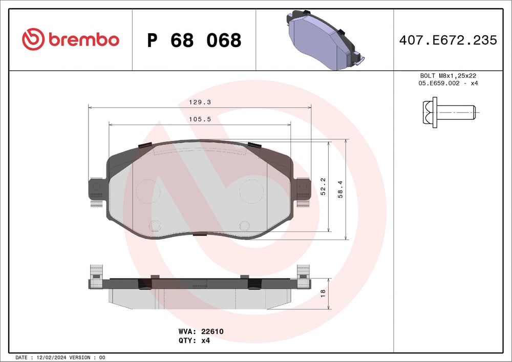 BREMBO P 68 068 Fren Balatası 410603407R uygun fiyat hızlı kargo
