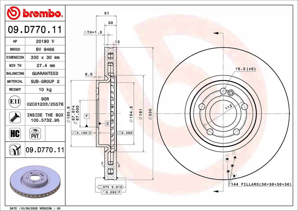 BREMBO 09 D770 11 Fren Diski 2474211912 uygun fiyat hızlı kargo