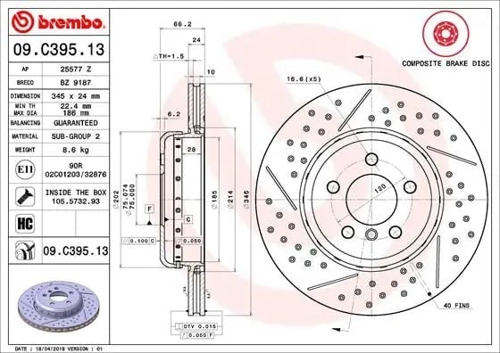 BREMBO 09 C395 13 Fren Diski 34206797600 uygun fiyat hızlı kargo
