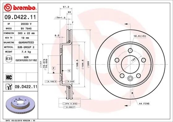 BREMBO 09D42211 Fren Diski 2N0615601 uygun fiyat hızlı kargo