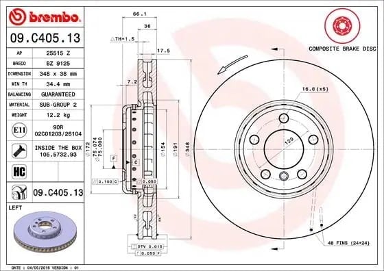 BREMBO 09 C405 13 Fren Diski 34116785669 uygun fiyat hızlı kargo