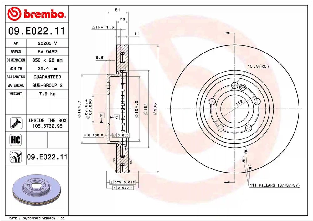 BREMBO 09 E022 11 Fren Diski 2474210412 uygun fiyat hızlı kargo
