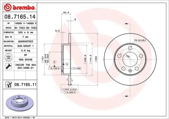 BREMBO 08716514 Fren Diski 1J0615601N uygun fiyat hızlı kargo