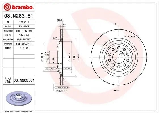 BREMBO 08N28381 Fren Diski 00K68243428AA uygun fiyat hızlı kargo