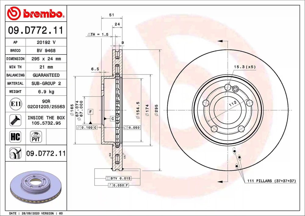 BREMBO 09D77211 Fren Diski 2474210312 uygun fiyat hızlı kargo