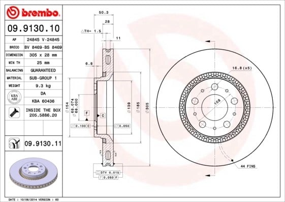 BREMBO 09913011 Fren Diski 272404 uygun fiyat hızlı kargo