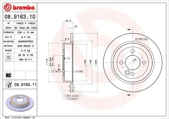 BREMBO 08 9163 10 Fren Diski XXX uygun fiyat hızlı kargo
