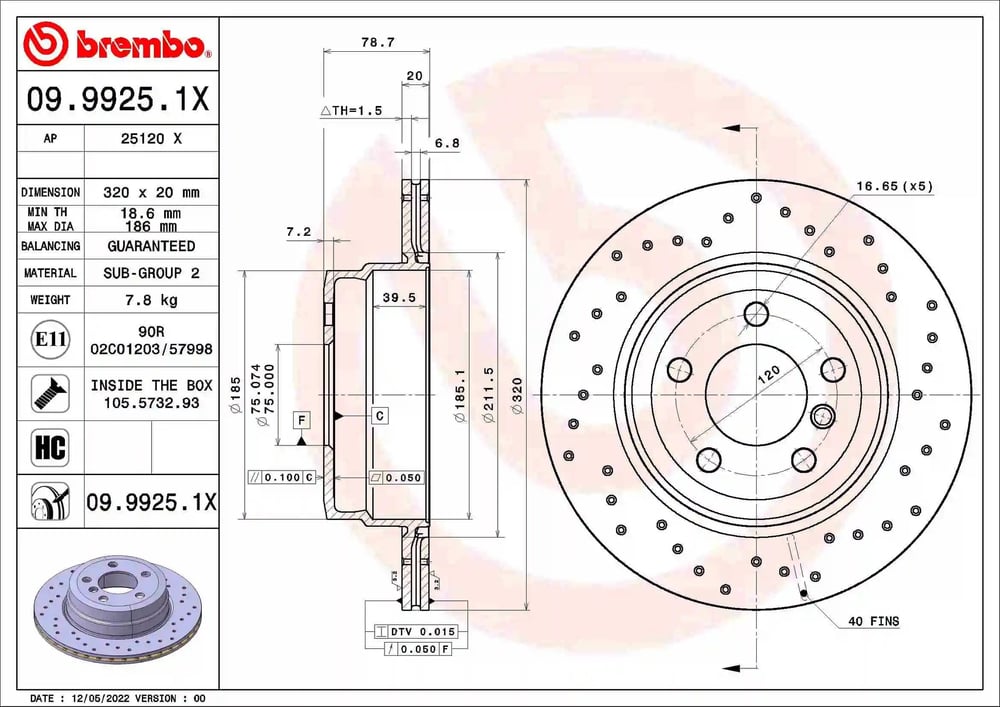 BREMBO 0999251X Fren Diski 34216771970 uygun fiyat hızlı kargo