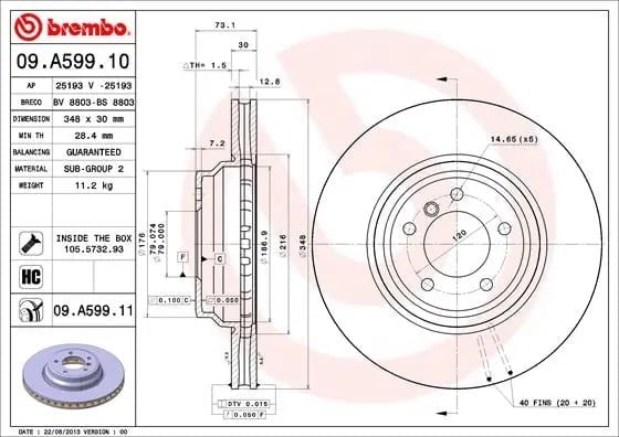 BREMBO 09 A599 11 Fren Diski 34116770729 uygun fiyat hızlı kargo