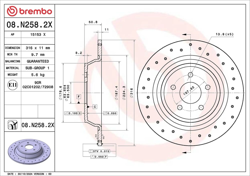 BREMBO 08 N258 2X Fren Diski 2008440 uygun fiyat hızlı kargo