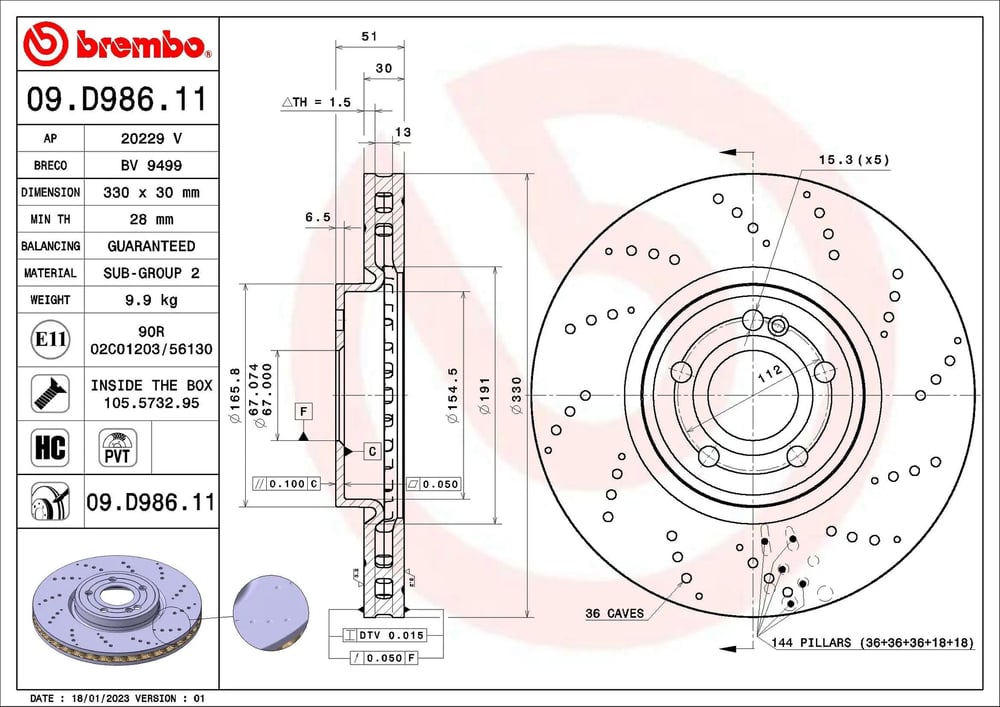 BREMBO 09 D986 11 Fren Diski 2474212012 uygun fiyat hızlı kargo