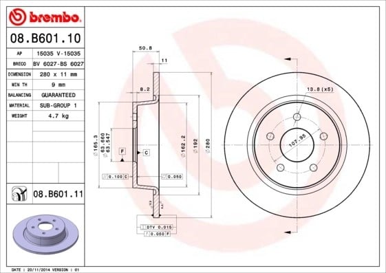 BREMBO 08B60110 Fren Diski 1683383 uygun fiyat hızlı kargo