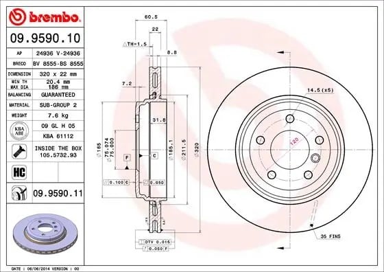 BREMBO 09959011 Fren Diski 34201166073 uygun fiyat hızlı kargo