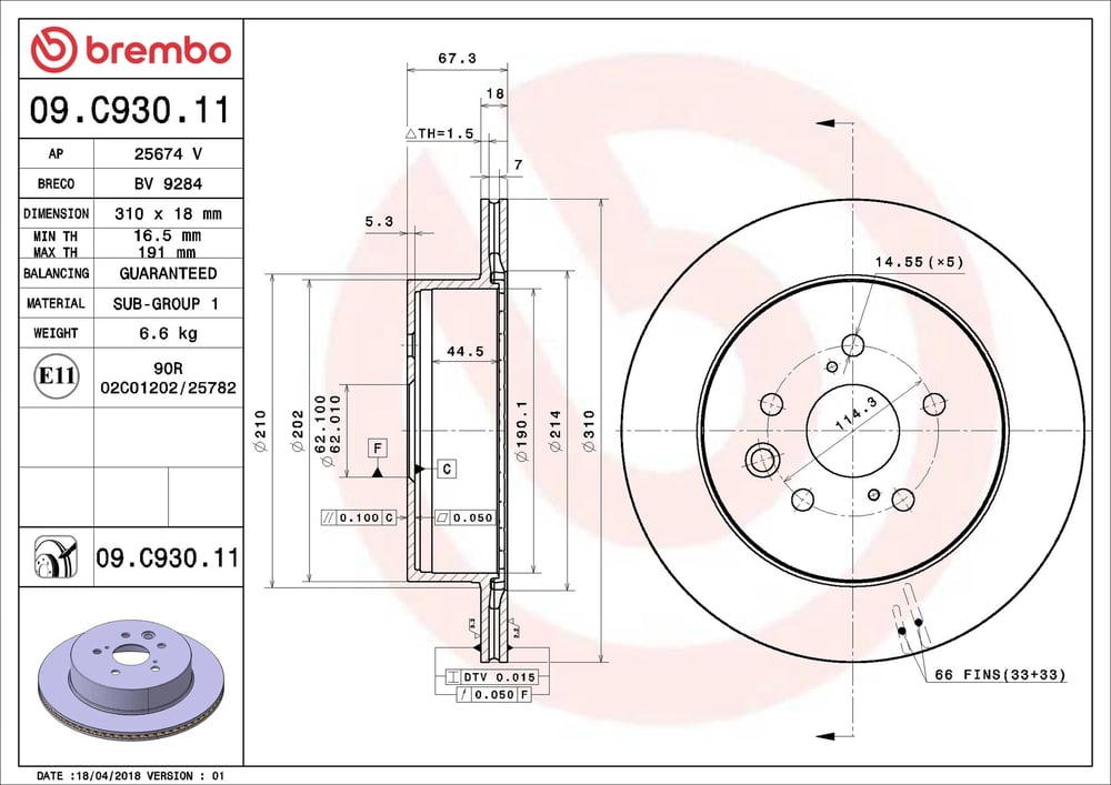BREMBO 09C93011 Fren Diski 424310N020 uygun fiyat hızlı kargo