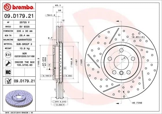 BREMBO 09 D179 21 Fren Diski 34106864133 uygun fiyat hızlı kargo