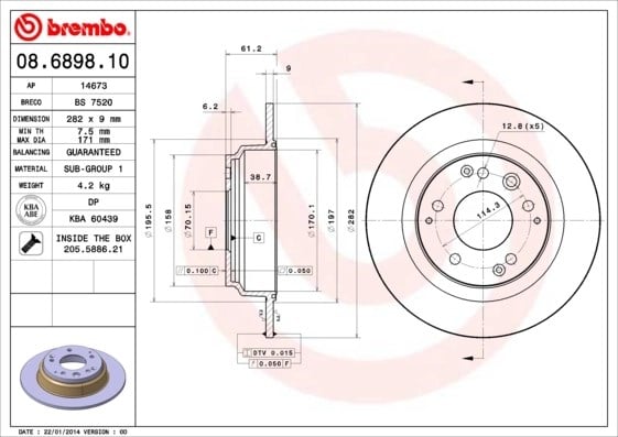 BREMBO 08689810 Fren Diski 42510SFE000 uygun fiyat hızlı kargo