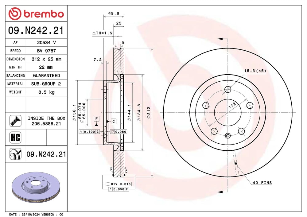 BREMBO 09 N242 21 Fren Diski 561615301A uygun fiyat hızlı kargo