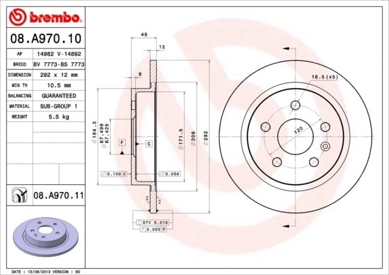 BREMBO 08A97011 Fren Diski 13501289 uygun fiyat hızlı kargo