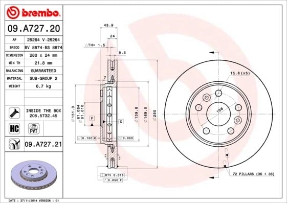 BREMBO 09A72720 Fren Diski 4020600Q2G uygun fiyat hızlı kargo