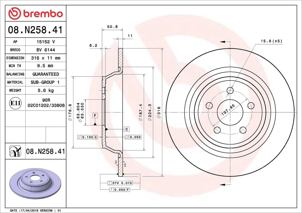 BREMBO 08 N258 41 Fren Diski 2019881 uygun fiyat hızlı kargo