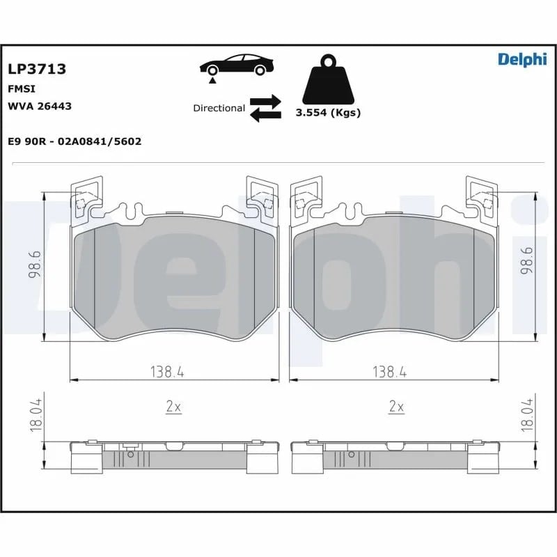 DELPHI LP3713 Fren Balatası 0004200604 uygun fiyat hızlı kargo
