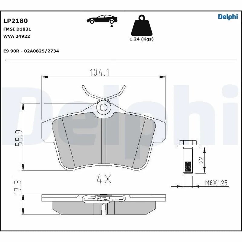 DELPHI LP2180 Fren Balatası 1608520680 uygun fiyat hızlı kargo