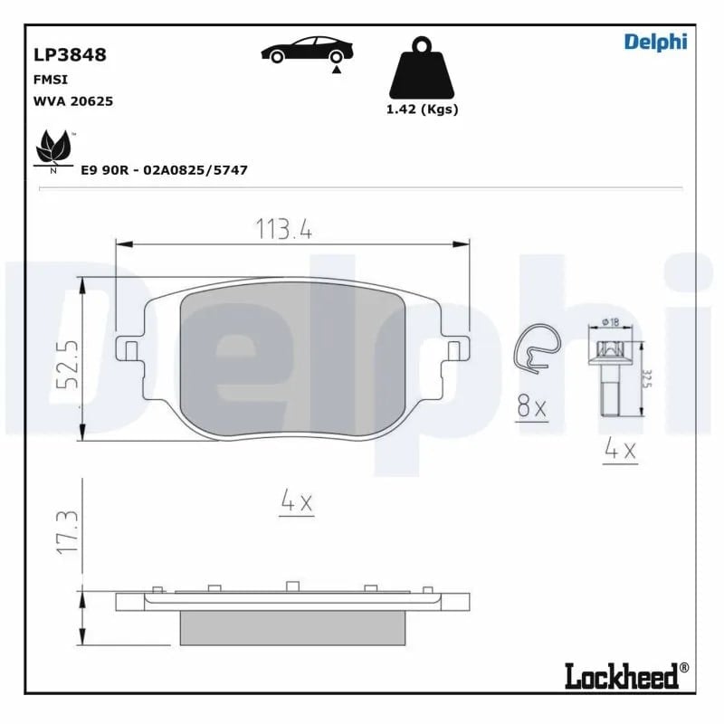DELPHI LP3848 Fren Balatası 155253722 uygun fiyat hızlı kargo