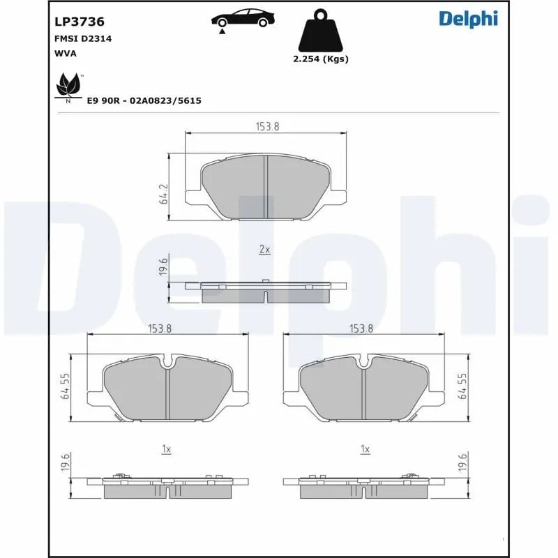 DELPHI LP3736 Fren Balatası 1684934580 uygun fiyat hızlı kargo