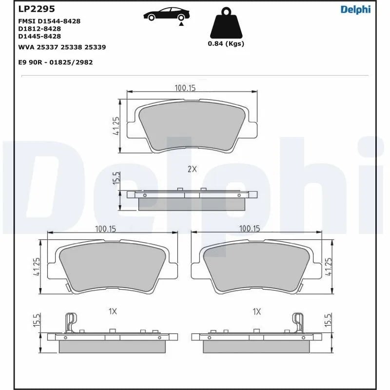 DELPHI LP2295 Fren Balatası 48413350B0 uygun fiyat hızlı kargo