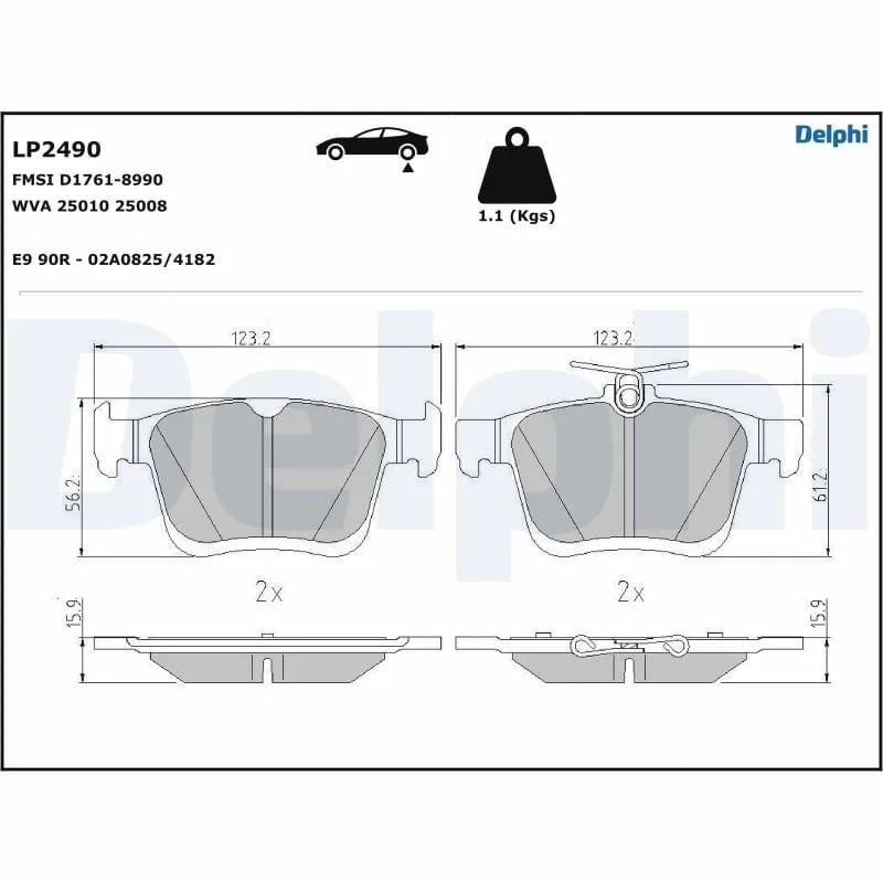 DELPHI LP2490 Fren Balatası 10588655 uygun fiyat hızlı kargo