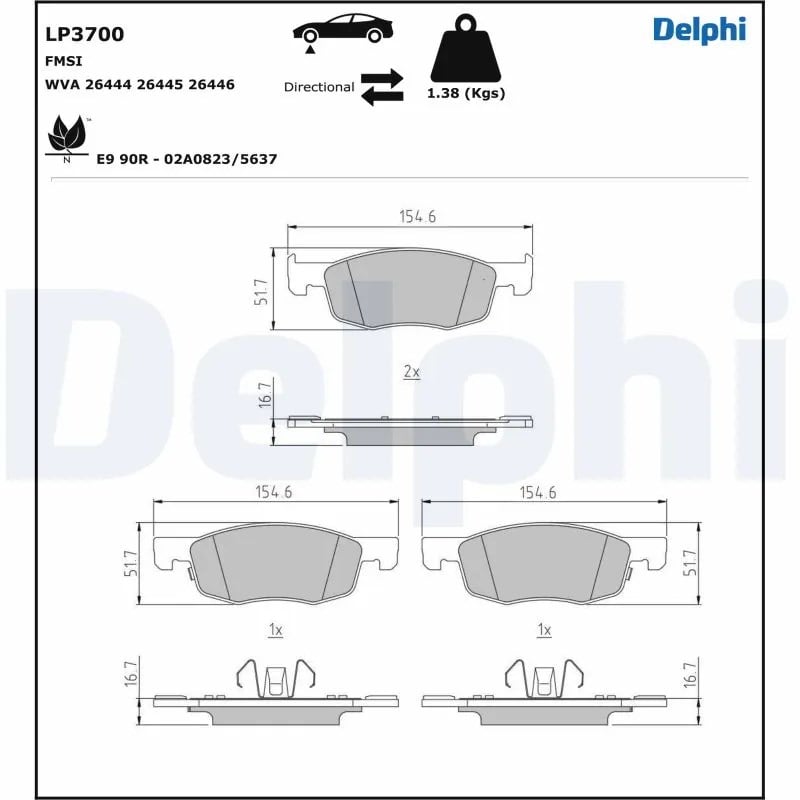 DELPHI LP3700 Fren Balatası 04465K0000 uygun fiyat hızlı kargo