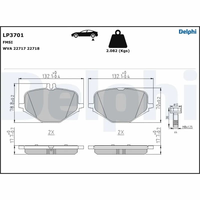DELPHI LP3701 Fren Balatası 0004203705 uygun fiyat hızlı kargo