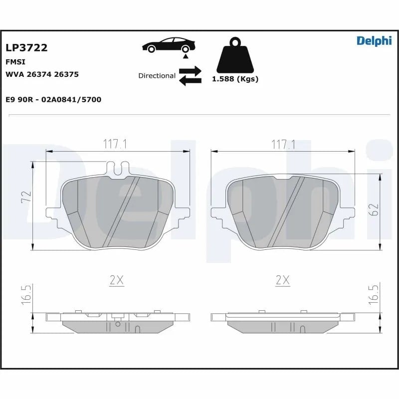 DELPHI LP3722 Fren Balatası 0004204103 uygun fiyat hızlı kargo