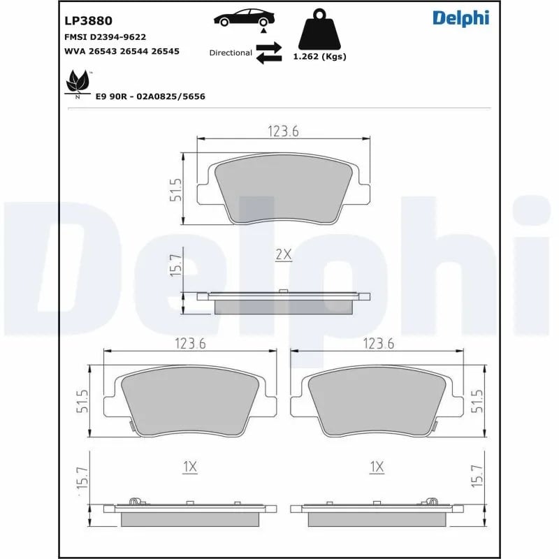 DELPHI LP3880 Fren Balatası 58302CGA50 uygun fiyat hızlı kargo