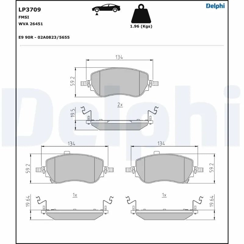 DELPHI LP3709 Fren Balatası 77368941 uygun fiyat hızlı kargo