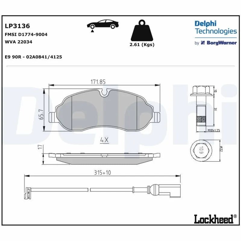 DELPHI LP3136 Fren Balatası 1824121 uygun fiyat hızlı kargo