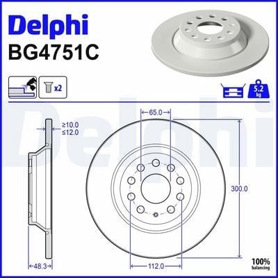 DELPHI BG4751C Fren Diski 10464822 uygun fiyat hızlı kargo