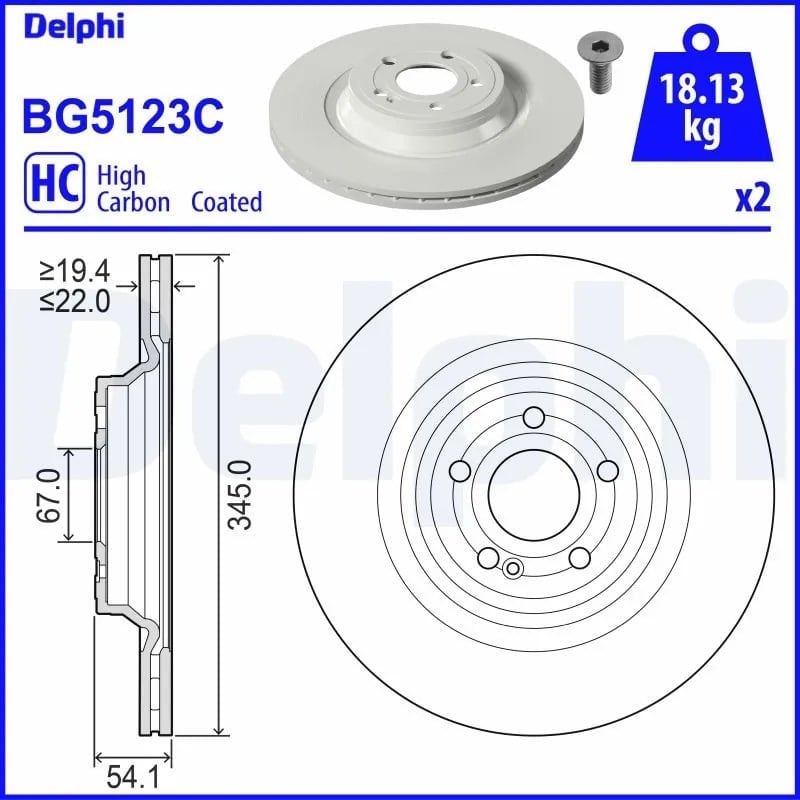 DELPHI BG5123C Fren Diski 1674238900 uygun fiyat hızlı kargo