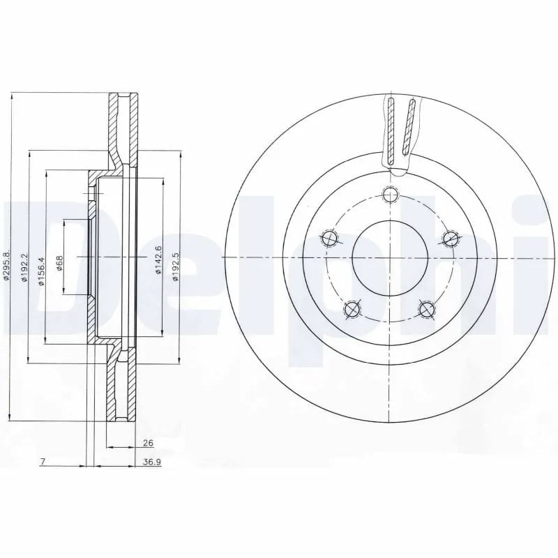 DELPHI BG4109C Fren Diski 40206 1KC1A uygun fiyat hızlı kargo