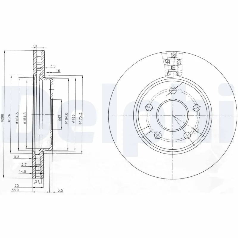 DELPHI BG3909 Fren Diski 1694210212 uygun fiyat hızlı kargo