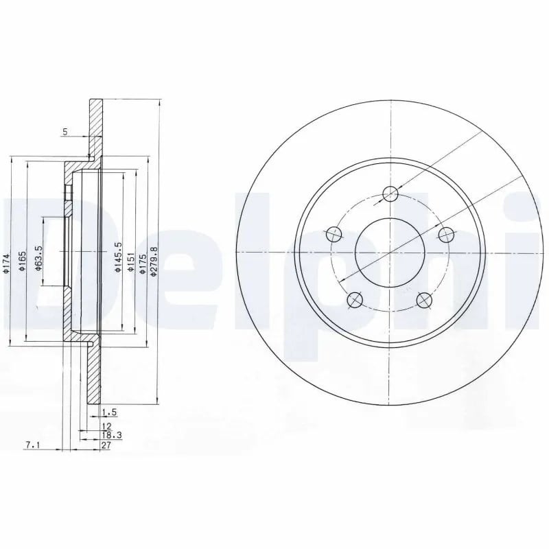 DELPHI BG3663 Fren Diski 1323102 uygun fiyat hızlı kargo