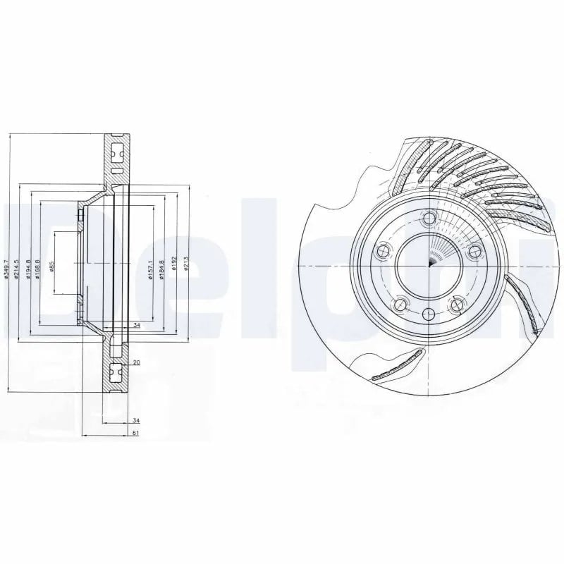 DELPHI BG9950 Fren Diski 7L6615302E uygun fiyat hızlı kargo