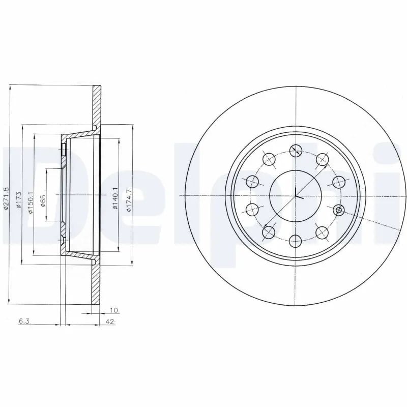 DELPHI BG4324C Fren Diski 1K0615601AA uygun fiyat hızlı kargo