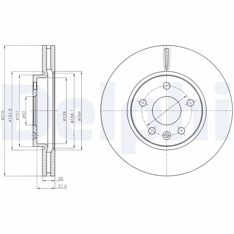 DELPHI BG4191 Fren Diski 13502044 uygun fiyat hızlı kargo